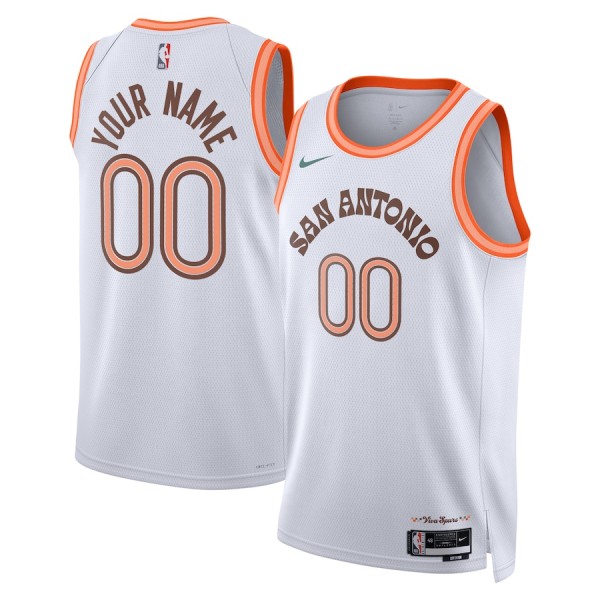 San Antonio Spurs Trikot Benutzerdefinierte Nike 2023-24 City Edition Weiß Swingman - Herren San Antonio Spurs Trikot Benutzerdefinierte Nike 2023-24 City Edition Weiß Swingman - Herren
